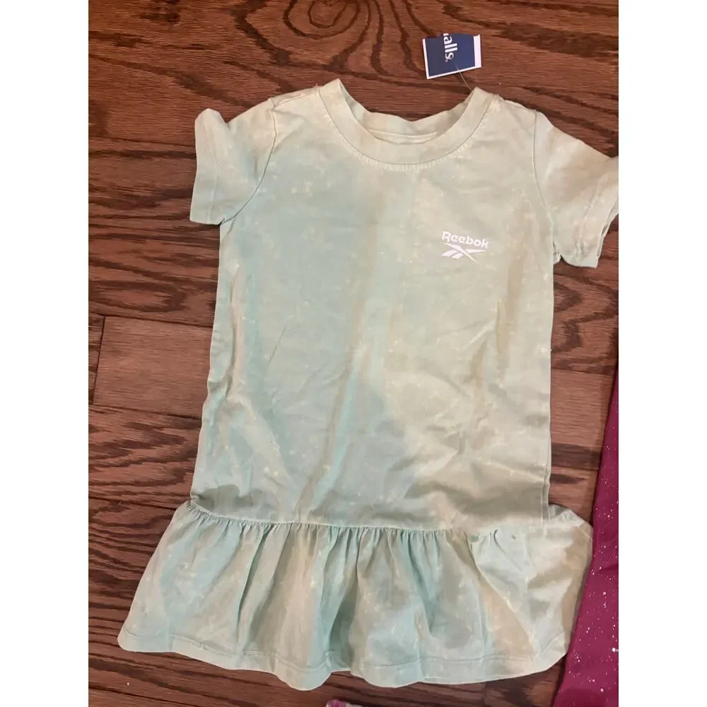 Girls Lot Reebok Modern Moments Blouse Short Sleeve White Shorts Red Pants 2T-3T